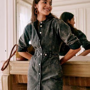 SEZANE Alberta Dress NWT -- Grey sz 14